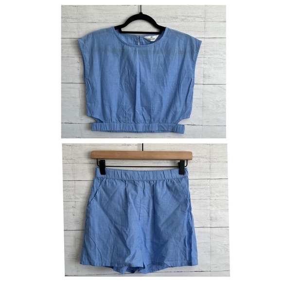 H&M Other - H & M Blue Top / Shorts Set
